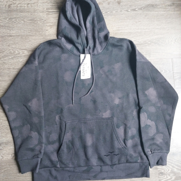 Lazy Pants black camo sweatshirt hoodie + sweat pant set. Sweatsuits Medium M - Picture 9 of 12